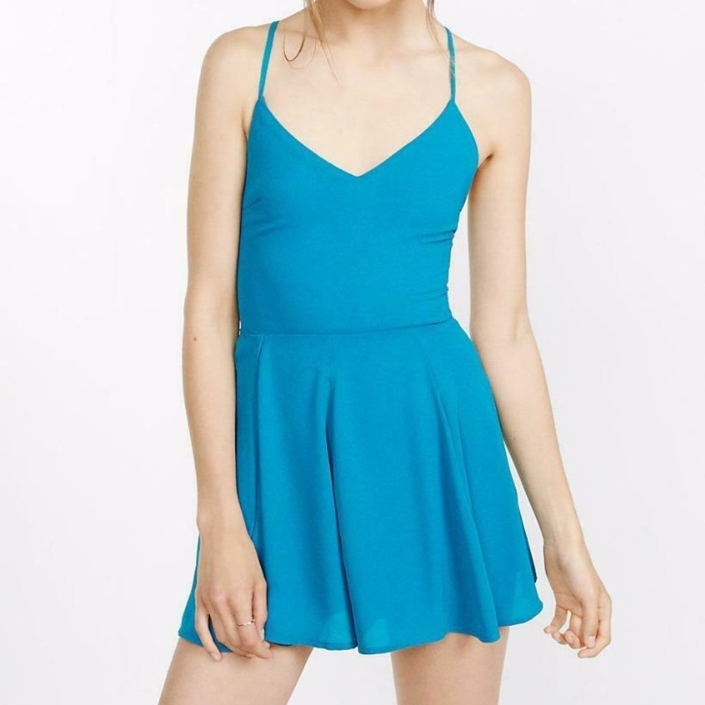 NWT Express Teal Strappy Romper